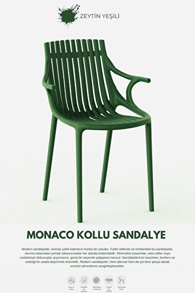 Empressco MONAKO KOLLU LÜX CAFE & RESTAURANT SANDALYESİ