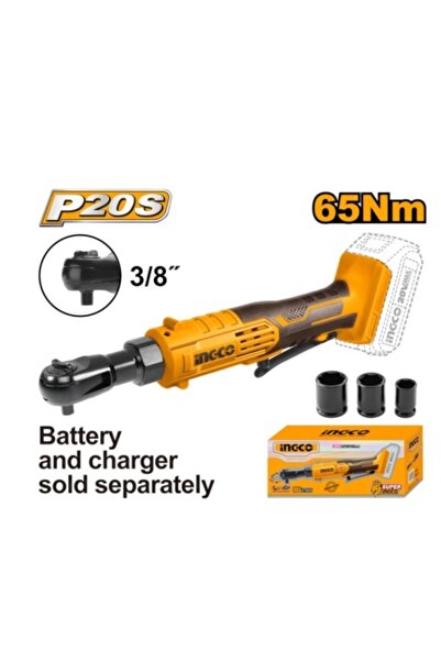 Ingco Ratchet Wrench 3/8” 20 V 65 Nm