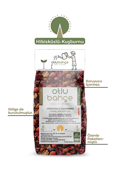 Otlu Bahçe Hibisküslü Kuşburnu Çayı 100g