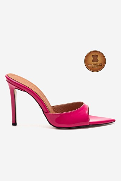 Ayakkabı Ateşi Γνήσιο δέρμα Χειροποίητο Φούξια Λουστρίνι Δερμάτινο Παντόφλες ...