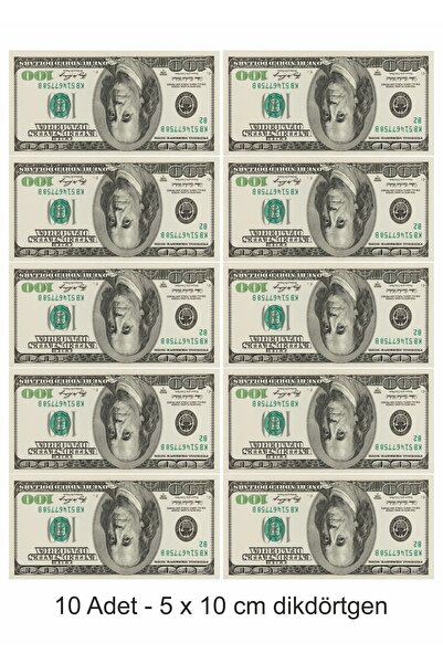telaşe memuru Yeşil Dolar 10 Adet Yenilebilir Pasta Süsü Kurabiye Cupcake Üze...