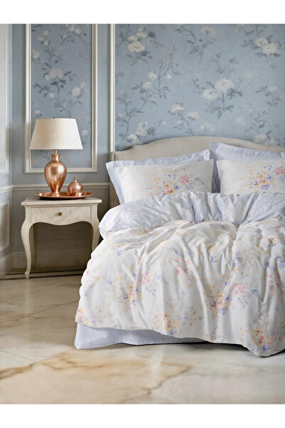 Cotton Box Satin Double Duvet Cover Set Lilou Lila