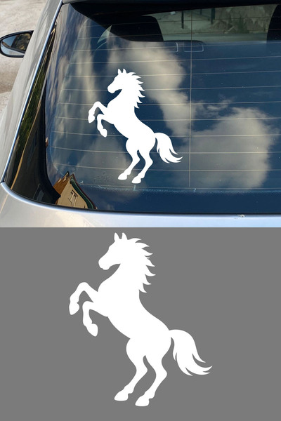 MIGNATIS Galloping Horse Auto Sticker - Horse Silhouette Sticker – Car Hood E...