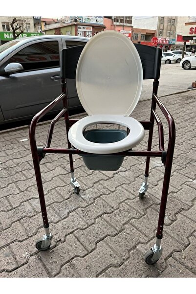 Empressco Plastik Kapaklı Tekerlekli Tuvaletli Hasta Sandalyesi