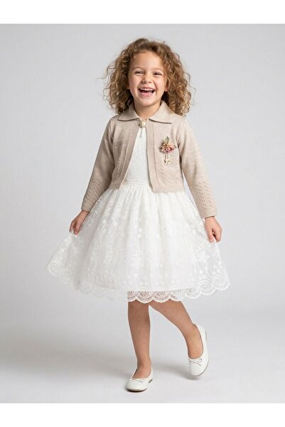 Cherrys Bebek Παιδικό φόρεμα Lavinya Triko με μπολερό