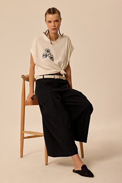 UPGRADE Pilikaşe Culotte Pantolon Siyah