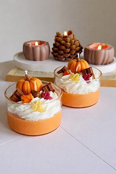 Veluna mum El Yapımı Sonbahar Tatlısı Mum🍂🍁💫