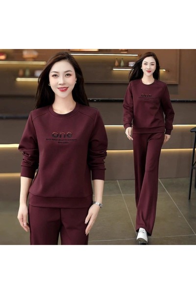 FASHION Elegant Casual Stylish Long Sleeve Two Piece Lounge Set for Women