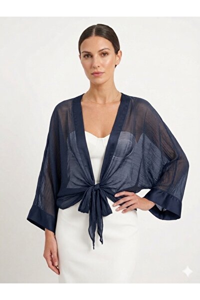 della moor Γυναικεία Μπλούζα Μπολερό Μεταξωτή Ιταλική Ναυτικού Μπλε Χρώματος ...