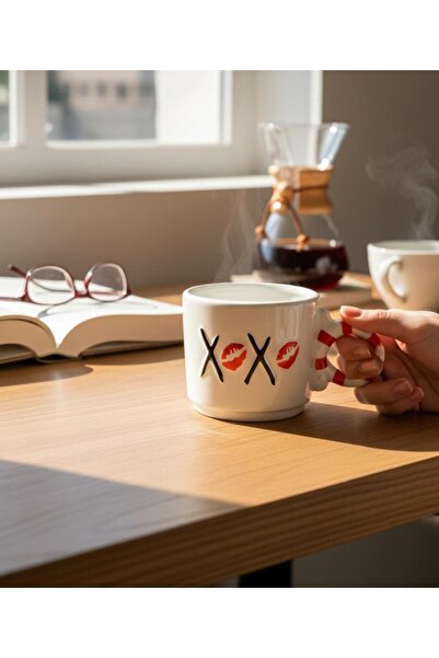 Onedekor Tekli Red Kiss Porselen Kupa