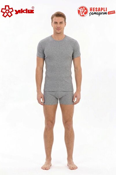 YILDIZ 55 Men's Large Size 100% Cotton Ribbed Stretchable Comfortable Closed ...