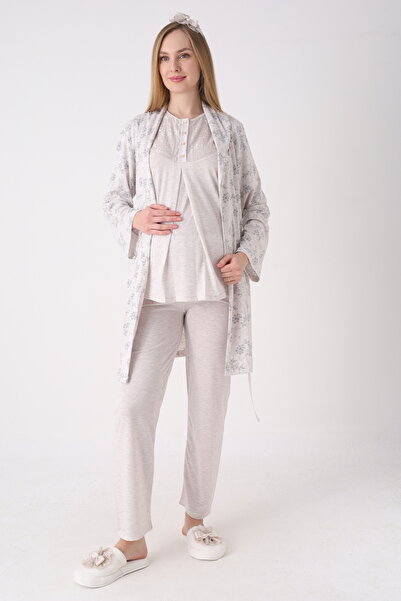 ERDENİZ TEKSTİL Μινιμαλιστικό φλοράλ ντυντάκι με σχέδια και κεντημένη δαντέλα...