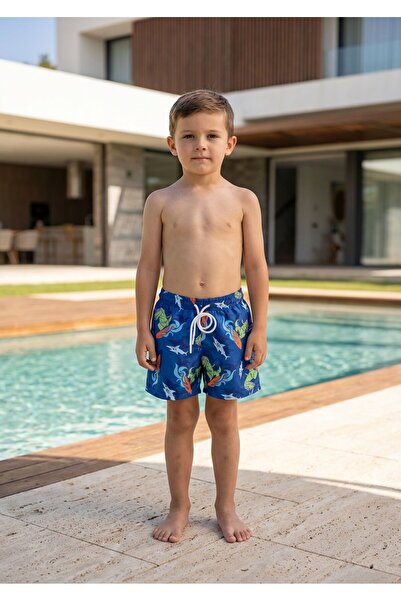 Mayom Σορτς κολύμβησης για αγόρια με στάμπα-26964