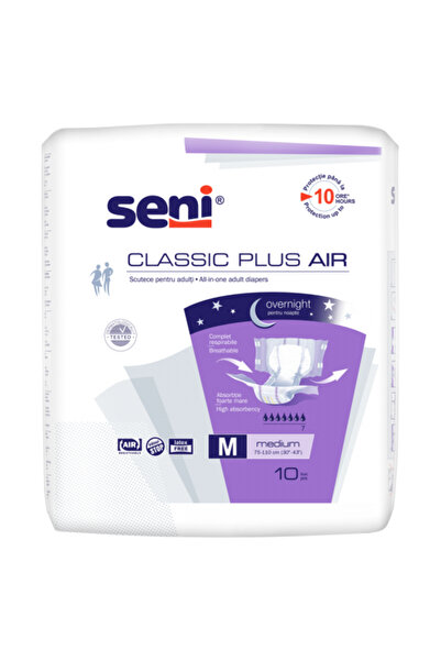 Seni Scutece cu sistem închis, Classic Plus Air, M, 10 bucăți