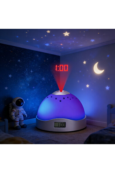 OEM Ξυπνητήρι LED με Προβολή – 7 Χρώματα, Φωτάκι Νυκτός για Μωρά, Σχεδιασμός ...