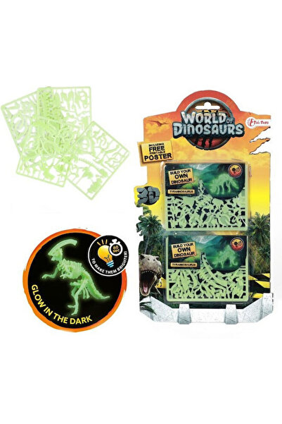 Toi-Toys Ο Κόσμος των Δεινοσαύρων 3D puzzle Φωσφοριζέ 3 Σχέδια 16x29cm