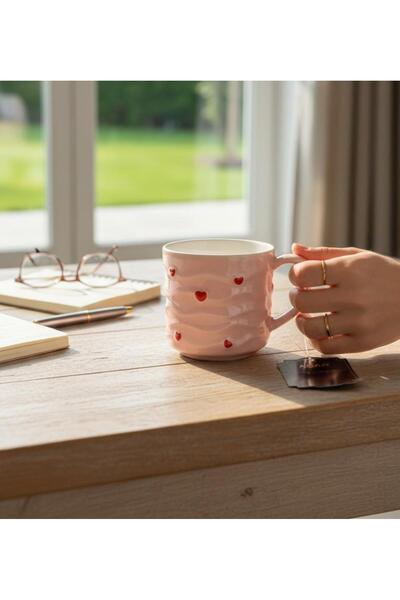 Onedekor Tekli Pink Love Porselen Kupa