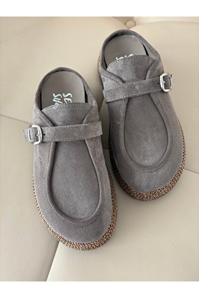 selin shoes Γυναικείες παντόφλες Luvira από γνήσιο δέρμα με χοντρή σόλα και χ...