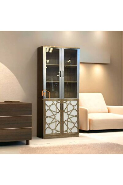 Al Saadah Home خزانة مكتب خشبية 80×40×200 سم