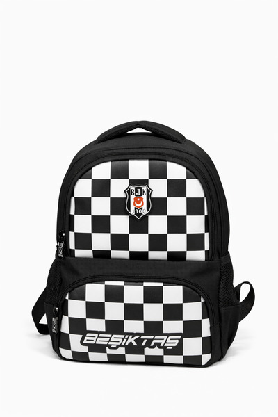 Beşiktaş Licensed Checkered Kindergarten Bag - Small Size Nursery and School ...