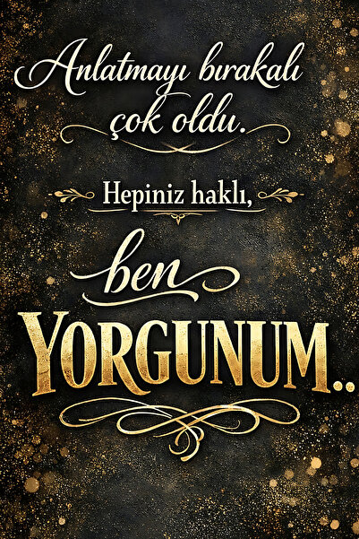 Hayal Poster anlatmayı bırakalı çok oldu Retro Ahşap Poster 20x30