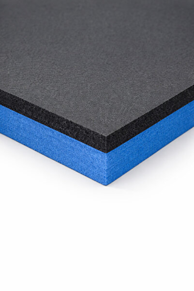 Kaizen Market 5s Köpüğü Çift Katmanlı Mavi + Siyah Plaka (100cm x 100cm x 3+1...