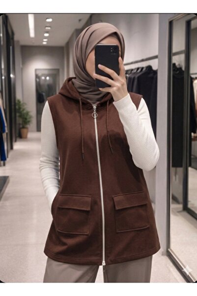 Azram Fashion سترة نسائية بغطاء للرأس