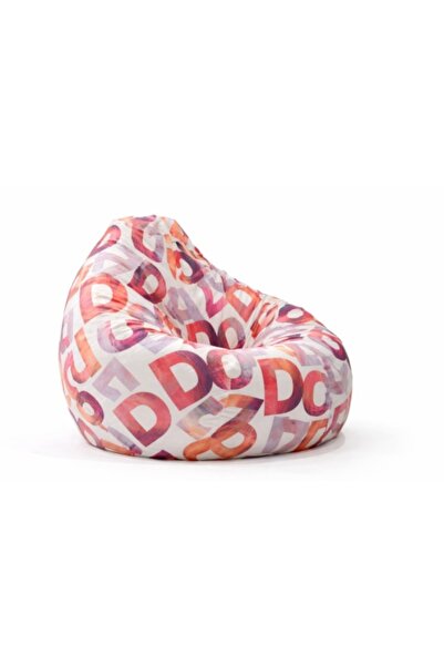 Pufrelax Nirvana Grande Bean Bag Chair, Textile Material - Scarlet Letters
