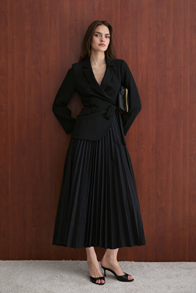 Melike Tatar Πλισέ Φόρεμα Τζάκετ 32-2687
