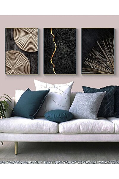 Dotail Комплект от 3 картини Pynvdd, абстрактни, бохо, минималистични, 60 x 9...