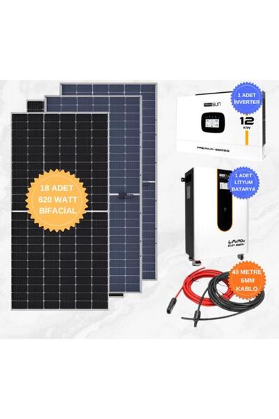 MEXXSUN 12kW Premium 48V Solar Paket Sistem | 51,2V 300Ah LiFePO4 Lityum Akü ...