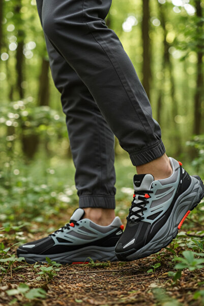 Lufian LF-1604 Pantofi sport negri casual pentru bărbați