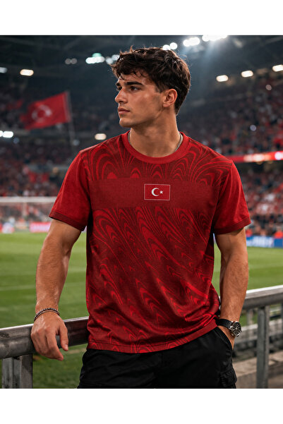 BB Spor Milli Takım Dünya Kupası Özel Kırmızı Futbol Taraftar Forması Unisex