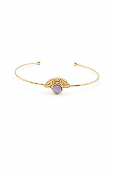 DOĞA KUTUSU Chalcedony Natural Stone Women's Copper Bracelet for Gemini, Canc...