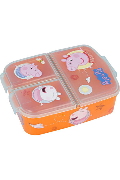 Stor Peppa Pig Πλαστικό Παιδικό Δοχείο Φαγητού Πορτοκαλί Μ19.5