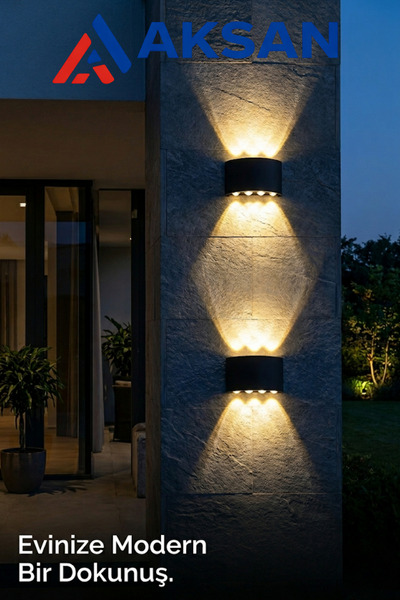 Cata Ct-8013 Kapri Bidirectional 15W 3200K Daylight Outdoor Wall Led Sconce B...