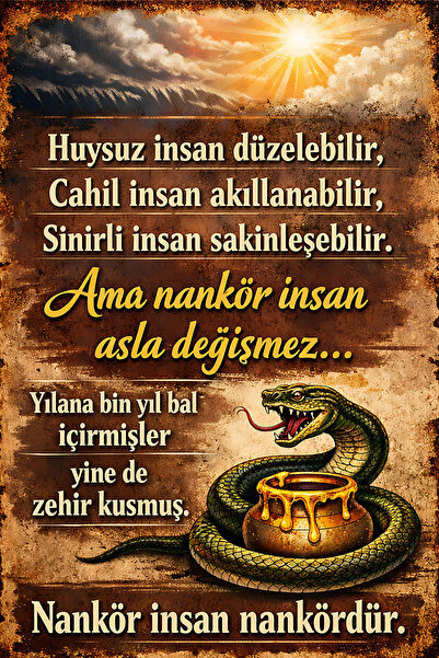 Hayal Poster huysuz insan düzelebilir Retro Ahşap Poster 20x30