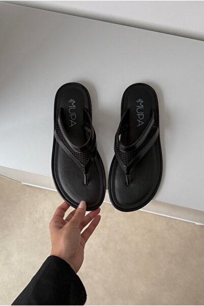 Mupa Shoes Γυναικείες Παντόφλες ΜΑΥΡΕΣ