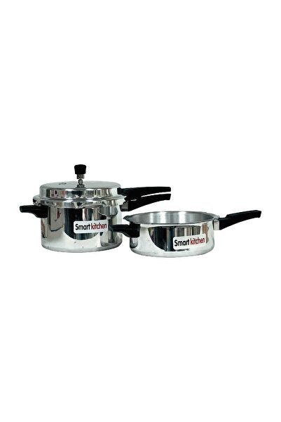 Smart Kitchen قدر ضغط ألومنيوم 5 لتر + وعاء طهي 3 لتر