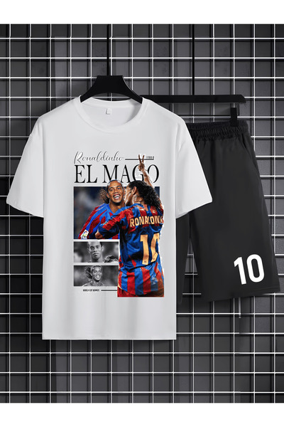 MAGORS Ronaldinho Gaúcho Baskili %100 Cotton Crewneck Children's T-Shirt-Shor...
