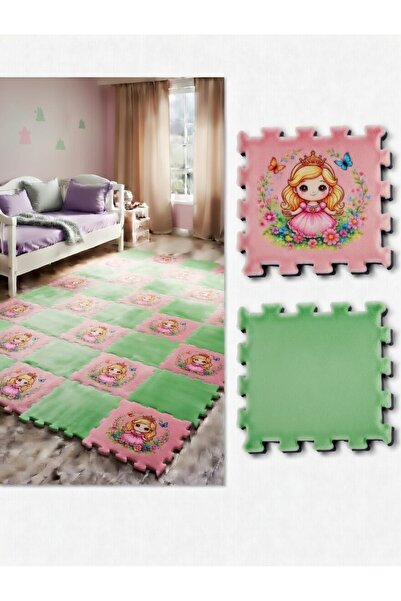 elicara Prensesler1 16mm Isı ve Ses Yalıtımlı Yapboz Halı 31x31 – Yumuşak Ort...