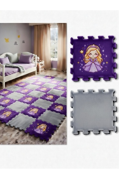 elicara Prensesler1 16mm Isı ve Ses Yalıtımlı Yapboz Halı 31x31 – Yumuşak Ort...