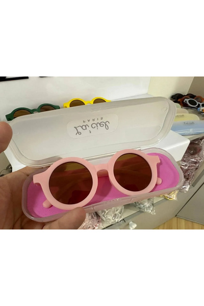 Kidmark Çocuk Modası Children's Round Pink Sunglasses (2-9) Years Old