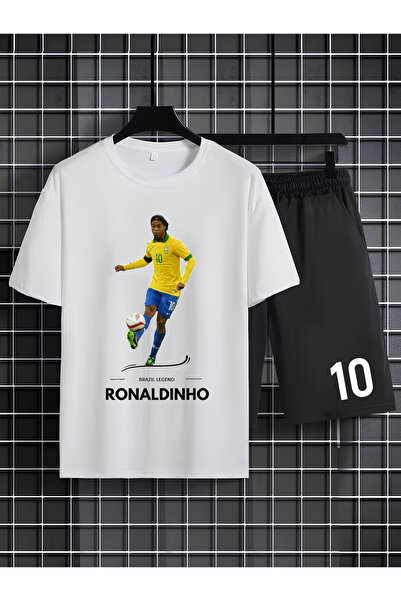 MAGORS Ronaldinho Gaúcho Baskili %100 Cotton Crewneck Children's T-Shirt-Shor...
