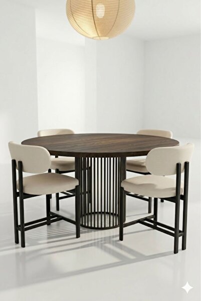 EDMONDA EV AKSESUAR LİZA MUTFAK MASASI TAKIMI YEMEK ODASI TAKIMI 100 CM MASA ...