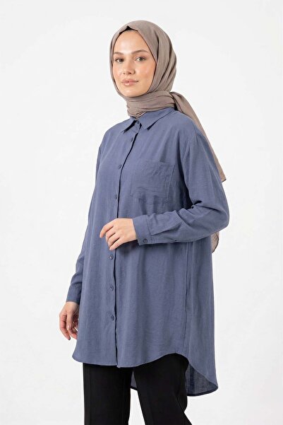 Lale Butik Lyocell Shirt Tunic 4373 Indigo
