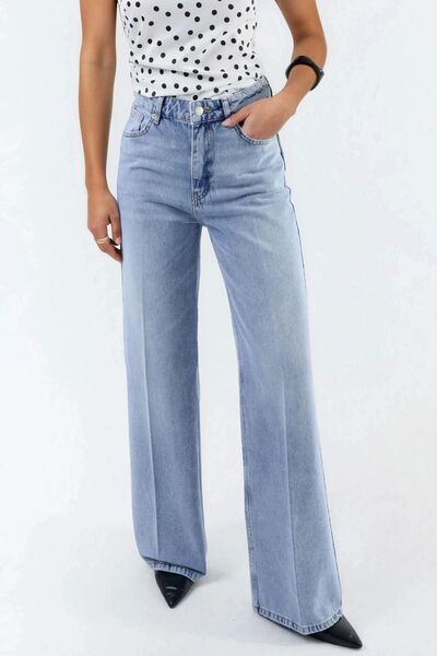Hiccup Wide Leg Raw Denim Pants