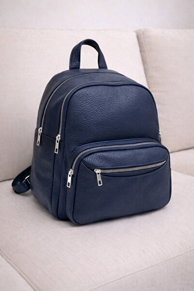 MILANOFOX Women's Soft Leather 4-Compartment Backpack with Front Open Pocket ...