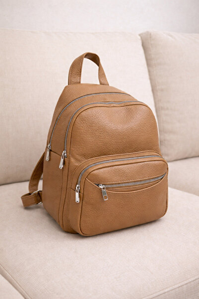 MILANOFOX Women's Soft Leather 4-Compartment Backpack with Front Open Pocket ...