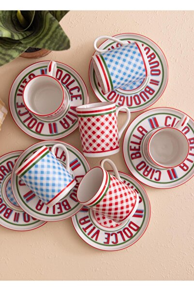 The Mia Cucina Türk Kahvesi Fincan Takımı 6 Kişilik